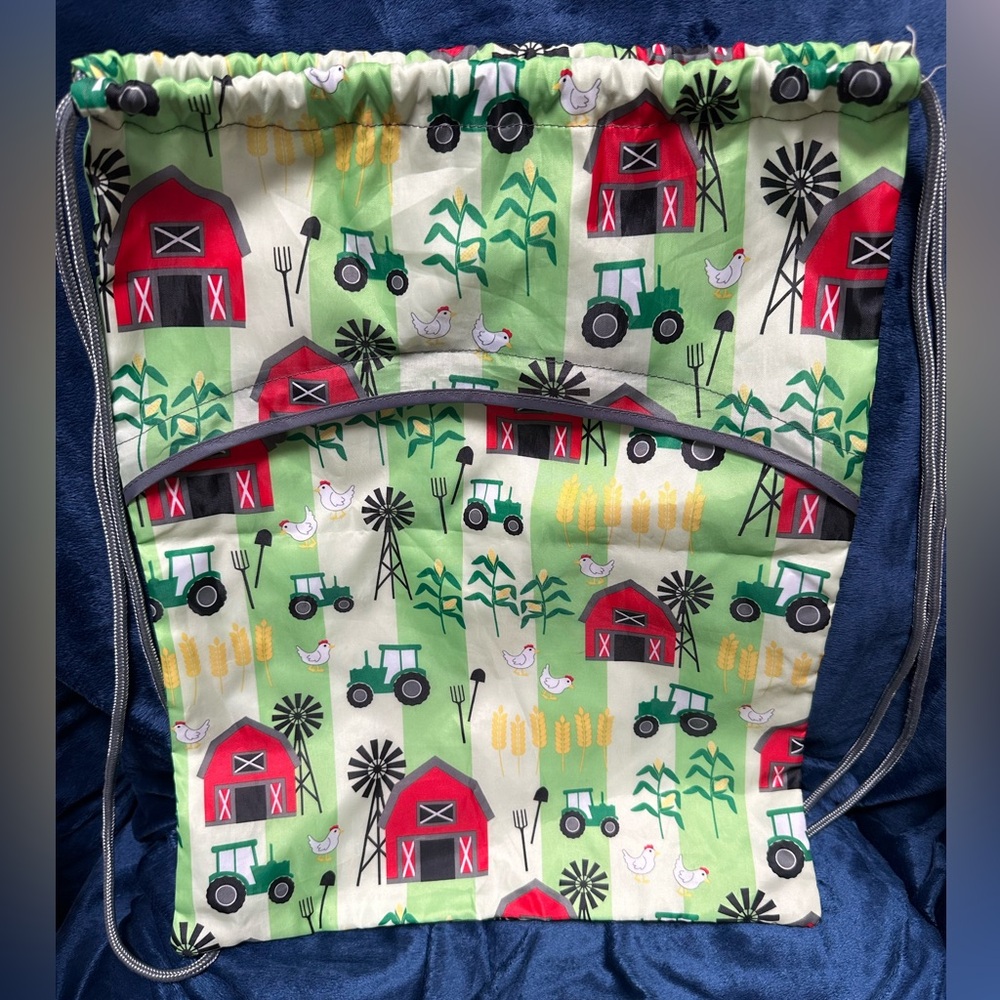 Thirty-One Farm Print Drawstring Bag